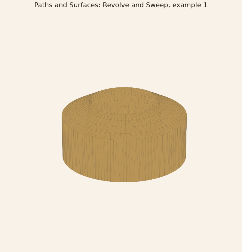 Rendered output for Paths and Surfaces: Revolve and Sweep, example 1