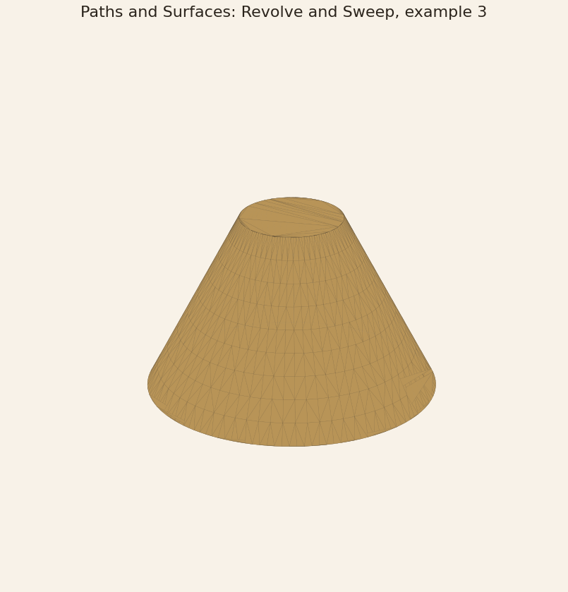 Rendered output for Paths and Surfaces: Revolve and Sweep, example 3