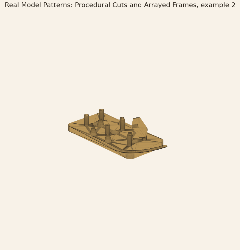 Rendered output for Real Model Patterns: Procedural Cuts and Arrayed Frames, example 2