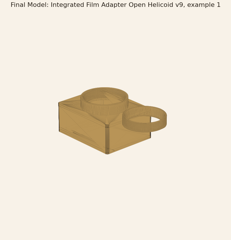 Rendered output for Final Model: Integrated Film Adapter Open Helicoid v9, example 1